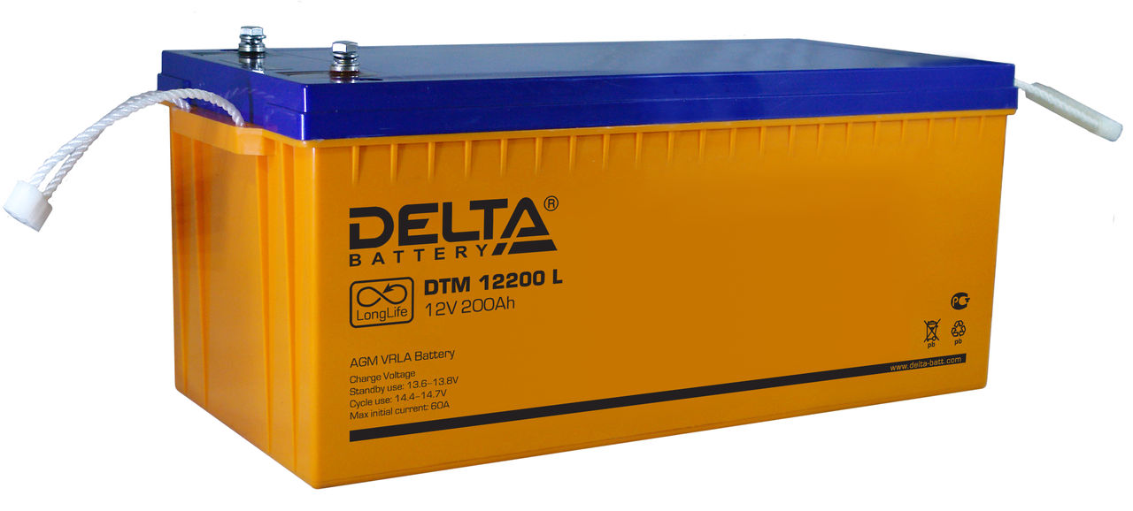 DTM 12200 L - аккумулятор Delta DT 200ah 12V  